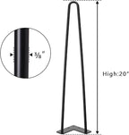 SMARTSTANDARD 20 Inch Heavy Duty Hairpin Furniture Legs, Metal Home DIY Projects - Image 8