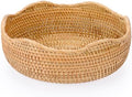 Hipiwe 10.9" Round Key Bowl for Entryway Table Handwoven Rattan Basket Tray by Hipiwe