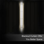 Blackout Curtains 66 x 54 Inch Long Beige Curtains Set of 2 Panels Room - Image 3