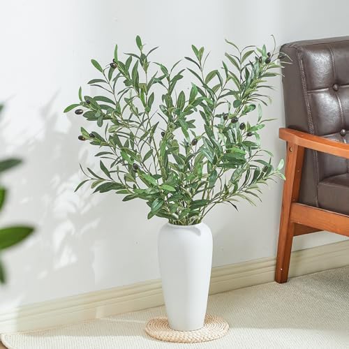 4 PCS 39 Inch Faux Olive Branches Artificial Flowers Greenery Stems Olive Tree Branch for Vase Filler Home Decor Indoor - Image 6