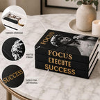 Motivational Decorative Books Set of 3 - Faux Books for Home Office Decor - Image 5