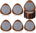 Newtay 6 Pcs Mid Century Modern Coasters Wood Absorbent Coaster, Classic by Newtay