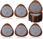 Newtay 6 Pcs Mid Century Modern Coasters Wood Absorbent Coaster, Classic by Newtay