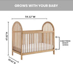 Soho Baby Everlee Convertible Island Crib, Honey Wood - Image 4