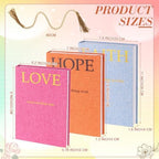 3 Set Linen Decorative Books with Beaded Garland, Classic, Colorful - Image 2