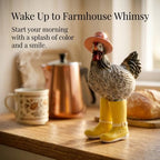Chicken Figurine, Resin Farmhouse Kitchen Decor, 7.4 Inches - Image 7