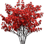 Mandy's 6 Bundles Artificial Red Baby’s Breath Flowers by Mandys