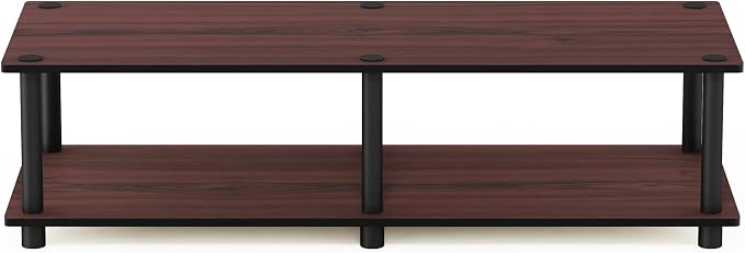 Furinno Just No Tools Dark Cherry Wide Television Stand - Image 3