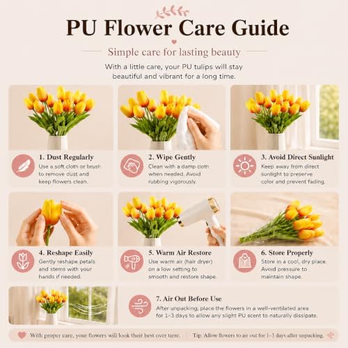 Mandy's 20pcs Artificial Sunset Tulips - Image 6