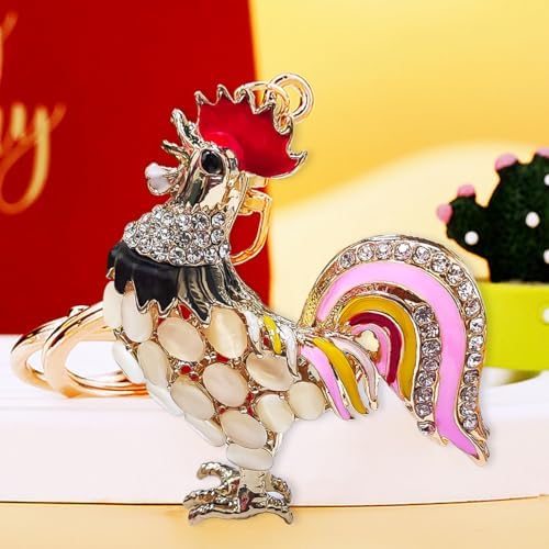 Chicken Ornaments for Christmas Tree, Rooster Ornament, Metal Rooster with Rhinestone Decor - Funny Chicken Gifts for Women, Chickens Lady Themed Chicken Lovers Owner Gifts - Image 3