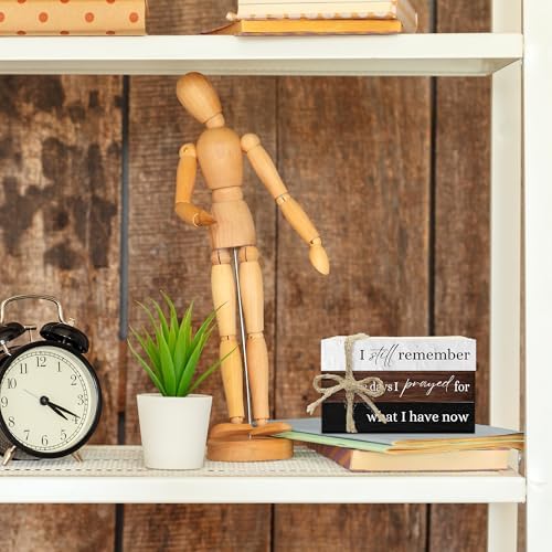 Decorative Books For Home Decor, Coffee Table Faux Wood Book Stack Decor, I Still Remember Modern Stacked Book Decor, Stacked Display Books For Shelf Mantel Nightstand Display, Three Pieces -C(07) - Image 5