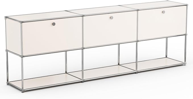 Modern Storage Cabinet White G Versatile Free-Standing Organizer - Image 5