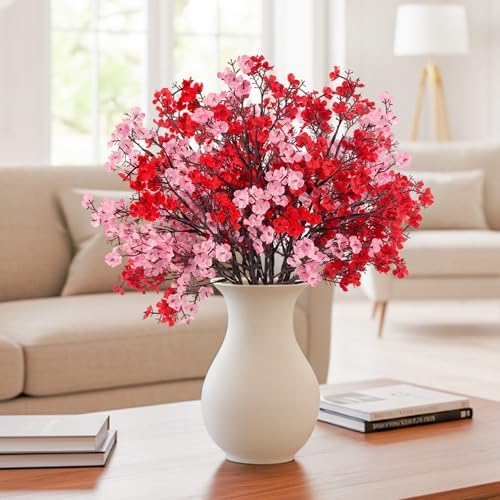8Pcs Artificial Flowers Real Touch Fake Babys Breath Flowers Decorations - Image 2