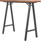 Industrial Rustic 41.3" Height Solid Pine Wood Top Pub Bar Table Bar Height - Image 9