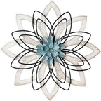 Wood Flower Wall Decor,Rustic Farmhouse Wall Art for Livng Room 13 inch by REMENNA