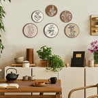 Barydat 6 Pcs Boho Wooden Plant Wall Art Decor,Vivid Round,8 Inch, 10 Inch - Image 5