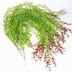 Artificial Hanging Vines, 10 Pack Fake Ivy Weeping Willow Greenery Leaves Plastic Plants Faux Garland Vine UV Resistant for Indoor Outdoor Garden Door Wall Baskets Wedding Party Decoration - Red - Image 3