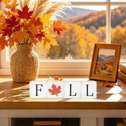 COCHIE Vintage Fall Decorations Set for Home Office Tabletop Shelf Indoor - Image 3