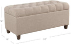 Homepop Home Decor | Tufted Ainsley Button Storage Ottoman Bench - Image 3