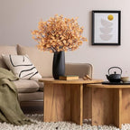 8Pcs Artificial Fall Flowers Real Touch Babys Breath Fake Brown Flowers - Image 2