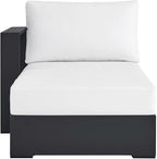Modway Tahoe Aluminum Outdoor Chaise Lounge in Gray White - Image 5