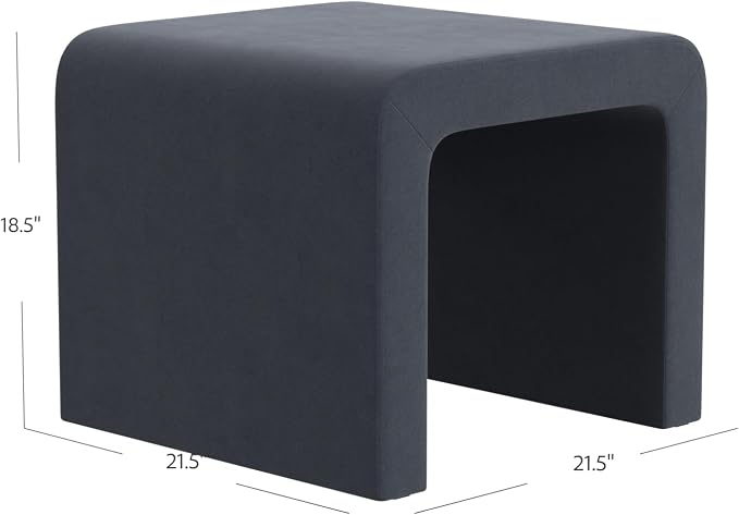 HomePop Modern Arch Velvet Ottoman|Homepop Home Décor|Ottoman - Image 3