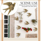 8 Piece Vintage Swallow Wall Decor, 4.7 Inch 3D Resin Bird Art Sculptures - Image 6