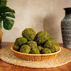 USMOLA 18-Piece Moss Balls Set - 6 Large 3.2" & 12 Small 2" Artificial Moss Decor for Bowls, Vases | Handmade Natural-Look Decorative Filler Balls for Home Centerpieces, Tabletop Decor (Sunlit Green) - Image 2