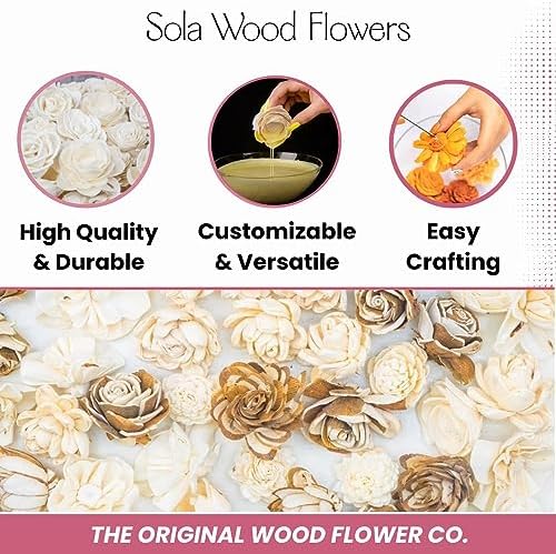 Sola Wood Flowers Mini Random Assortment - 150 pcs, Artificial Flowers for Decoration, Flower Bouquets, Centerpieces and DIY Home Decor - Image 2