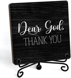 Modern Farmhouse Decor, Home Decor For Living Room, Boho Chic Aesthetic Shelf Decorations, Christian Dear God Sign, Farm House Entryway Tv Stand Fireplace Coffee Table Decoration (03) by JUSITAKEET