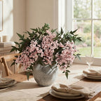 Fake Flowers 3 Pcs 35 Inch Greenery Stems Branches for Vase Floral Stems Realistic Sedum Spray for Home Decor Table Office Wedding Bedroom Party DIY Floral Arrangements Farmhouse Mantel - Image 4