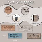 4 Pieces Christian Bible Verses Wall Decor Religious Prayer Wall Art Wooden Bathroom Decor Farmhouse Religious Gifts for Women Office Home Bedroom Bathroom Living Room(Farmhouse 10x4 In) - Image 4