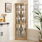 Corner Curio Cabinet, 150lbs Heavy Duty Glass Display Cabinet - Image 8