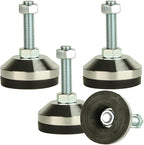 Heavy Duty Leg levelers ， Leveling Legs 2.36" Dia Base, Adjustable feet by MUHOUZHINANG