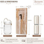 Rustic Wall Decor Set of 2, Brown - Image 3