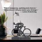 Resin Bike Black Statues Sculptures - Home Decor Shelf Decor Inspirational Decorations Bicycle Enthusiasts Gifts Office Table Aesthetic Decor for Shelves Accents 8.25 * 2.5 * 6.5 Inch - Image 3