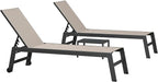 PURPLE LEAF Patio Chaise Lounge Set 2 Pieces Textilene Pool Lounge Chairs - Image 7