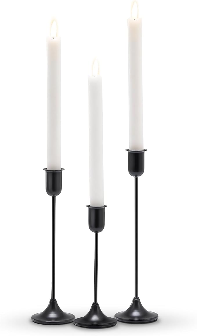 Black Tall Candle Candlestick Holder, Centerpiece Dining Table Wedding Festive - Image 8