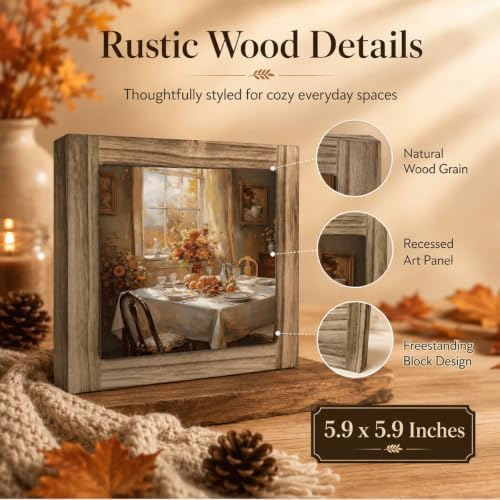 Fall Dining Table Wood Plaque Sign, Autumn Farmhouse Shelf Decor 32 - Image 3