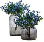 Fake Artificial Flowers California Berries Branches Picks Blueberry Fruit for Christmas Home Hotel Decorations (Blue 10 Pack) by Unknown