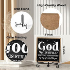 Home Decor, Farmhouse Shelf Decor For Living Room, Boho Aesthetic Table Decorations, Christian Gifts For Women Men, Entryway Tv Stand Fireplace Mantle Coffee Table Decoration (story-01) - Image 2