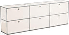 Modern Storage Cabinet White H, Home Office Cabinet, Versatile Free-Standing by ARVORAHome