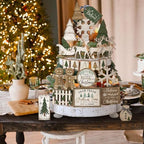 Shellwei 22 Pcs Christmas Tiered Tray Decor Set Xmas Table Centerpiece - Image 2