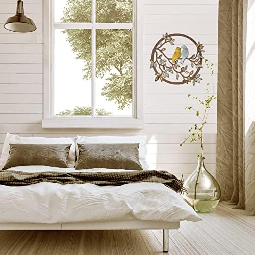 Ferraycle Metal Wall Art Bird Branches Hanging Ornament, Trendy Color - Image 5