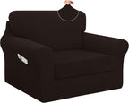 Easy-Going 3 Pieces Stretch Chair Cover Washable Chair Slipcover Set by Easy-Going