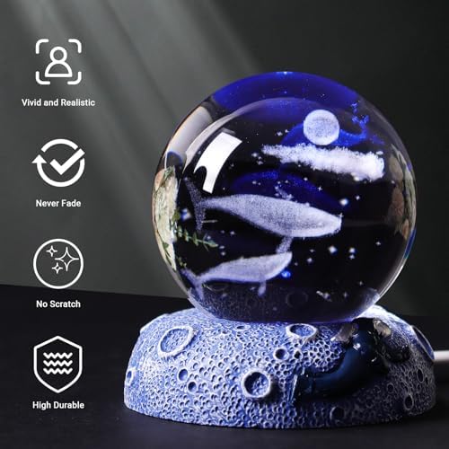 Whales Crystal Ball Decor Figurine Gifts for Women - Image 5