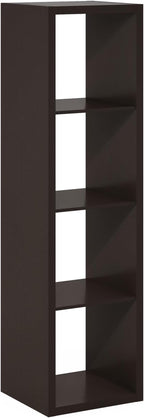 Furinno CUBICLE Book Shelf, Vertical 4-Cube Bookshelf, Extra Thick Horizontally - Image 11