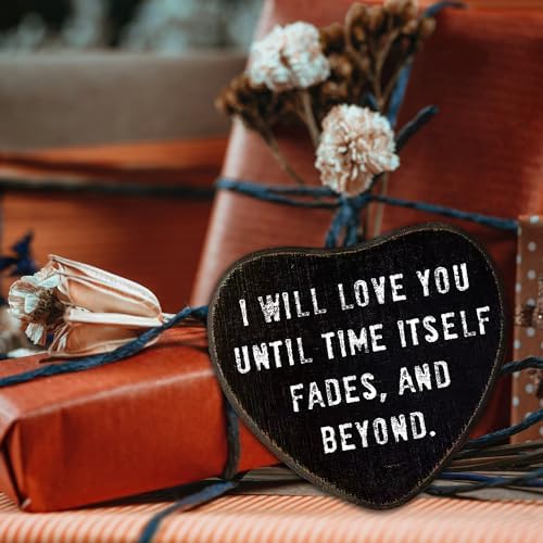 Gothic Wall Decor - I Will Love You - Black Heart Wooden Wall Art Decor - Image 6