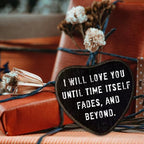 Gothic Wall Decor - I Will Love You - Black Heart Wooden Wall Art Decor - Image 6