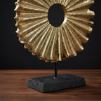 Modern Abstract Round Decorative Sculpture, Dining Living Room Desk Decor,Geometric Home Decor Statues,Shelf Top Decor Aesthetics, Coffee Tables or Office Shelves（Golden） - Image 4